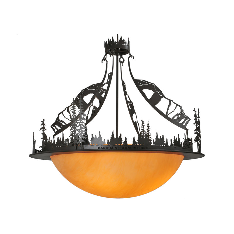 Luminaire suspendu bol 4 lumières unique