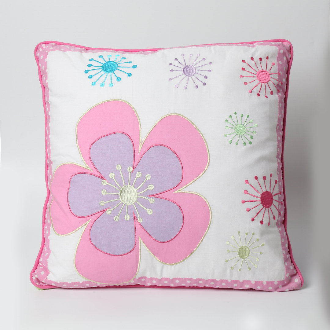 Blossom Floral Cotton Throw Pillow Cozy Line Home Fashion