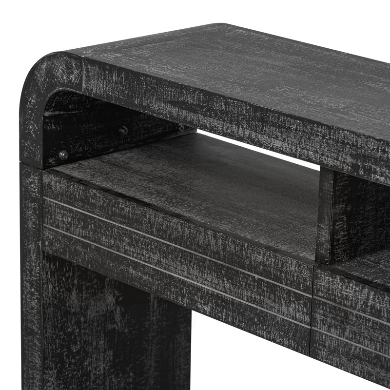 Exquisite Conway with Dual-Layer Design and Large Drawers for Various Spaces, Antique Black