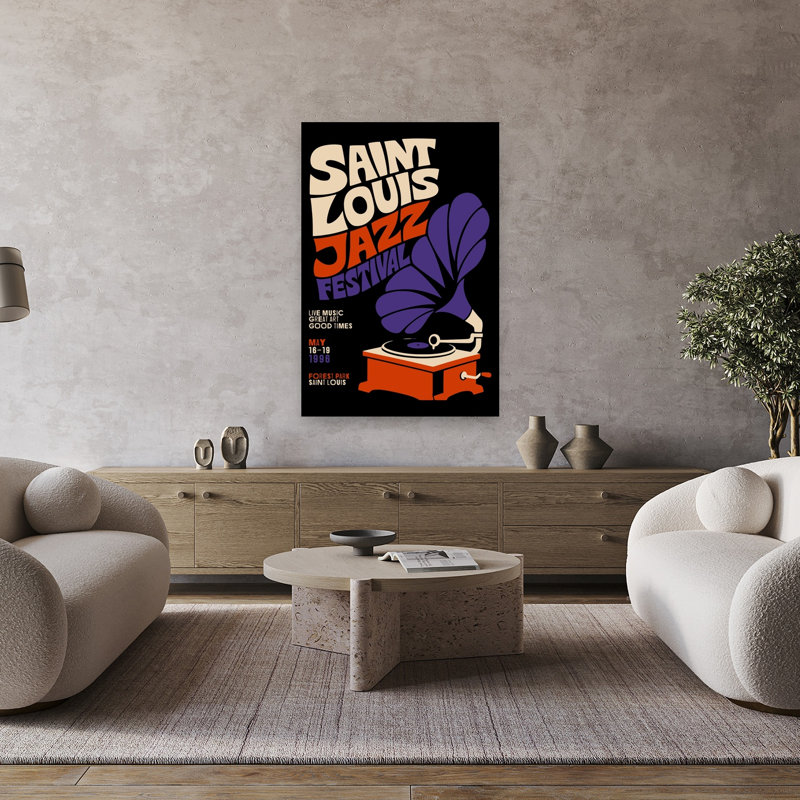 Saint Louis Jazz Festival, H 48 po x l 32 po