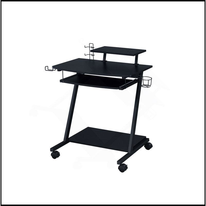 Bureau de jeu à finition noire