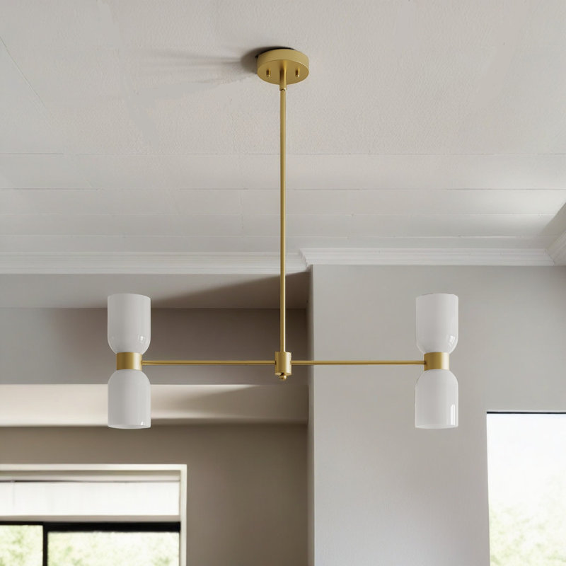 33" W 2-Light Dimmable Linear Chandelier