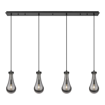 Luminaire suspendu grappe 4 lumières Halcott