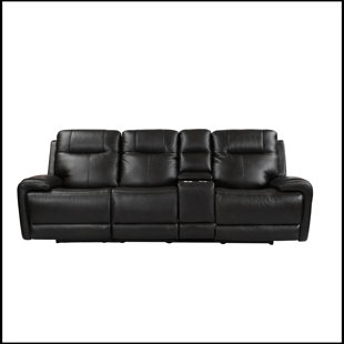 107'' Genuine Leather Reclining Sofa