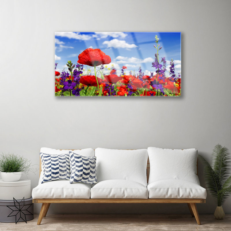 Flowers Nature - Unframed Photograph on Glass
