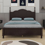 Platform Bed Frame,Retro Style Platform Bed With Wooden Slat Support