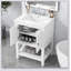 Meuble-lavabo moderne de 24 pouces avec lavabo en céramique élégant, structure en bois massif et tablette ouverte pour le rangement