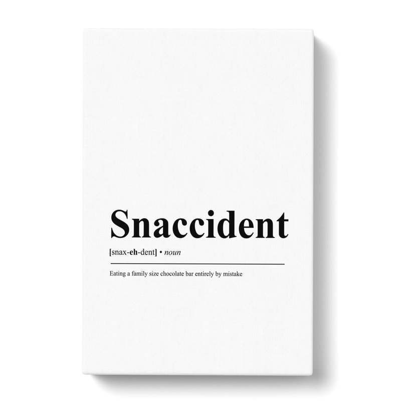 Snaccident - Wrapped Canvas, 50cm H x 35cm W x 3cm D
