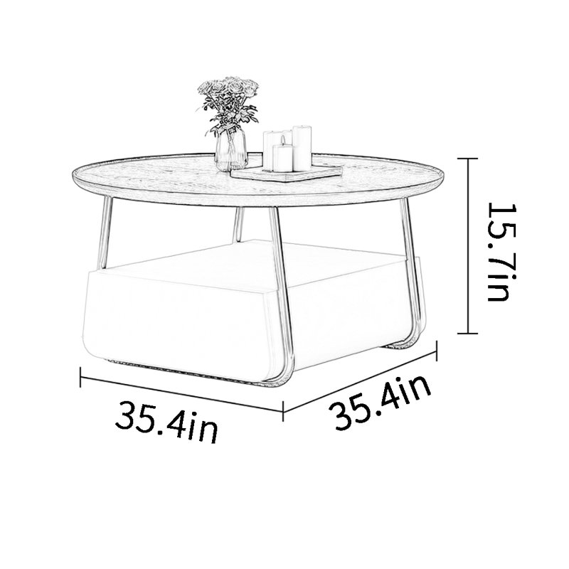 Vintage round coffee table