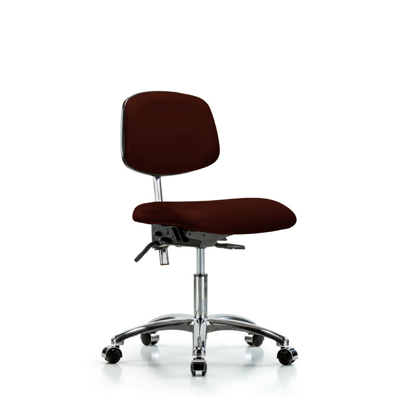 Chaise de travail Koa, Bourgogne, Roulettes, Inclus
