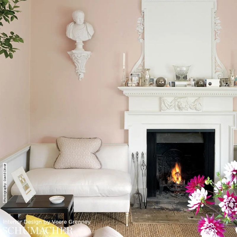 Schumacher x Veere Grenney Burley Fabric, Pink