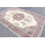 Tapis crème antique tissé à la main Oushak avec motif oriental de la région d'Anatolie