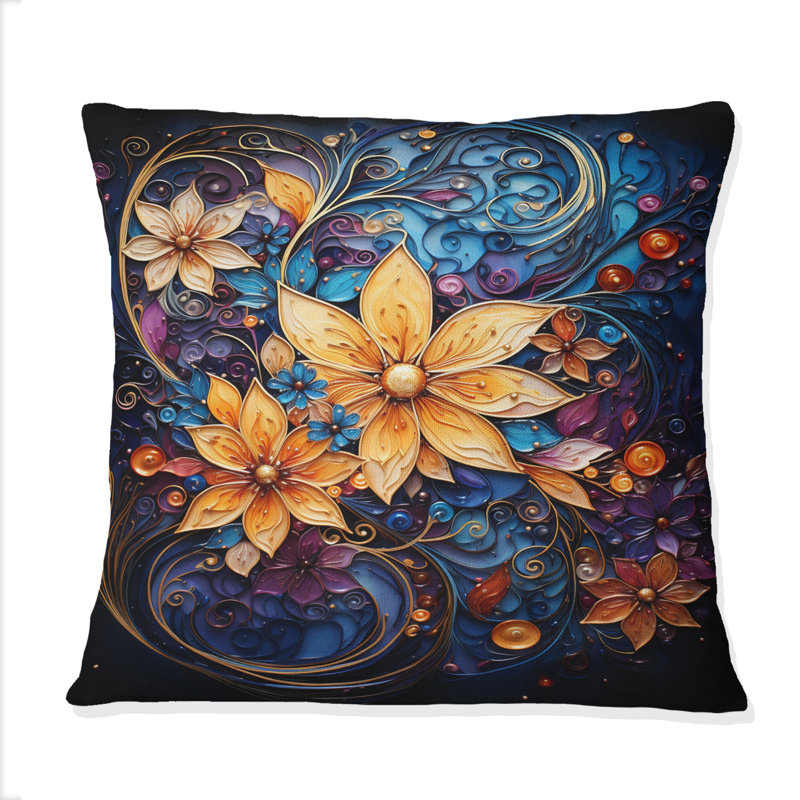 Coussin Spiral Kaleidoscope II - Abstract Spirals