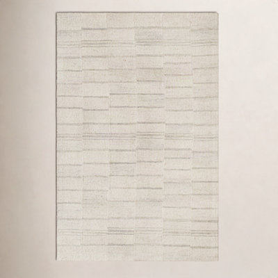 Demie Hand-Woven Gray Striped Rug