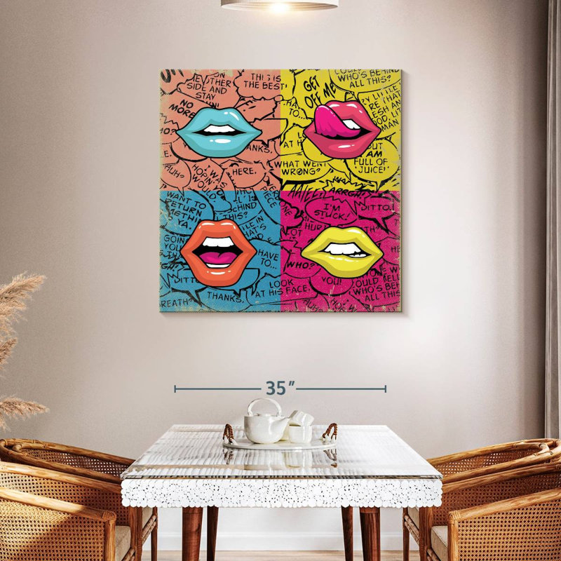 Shuttleworth Comic Lips, 39" H x 39" W