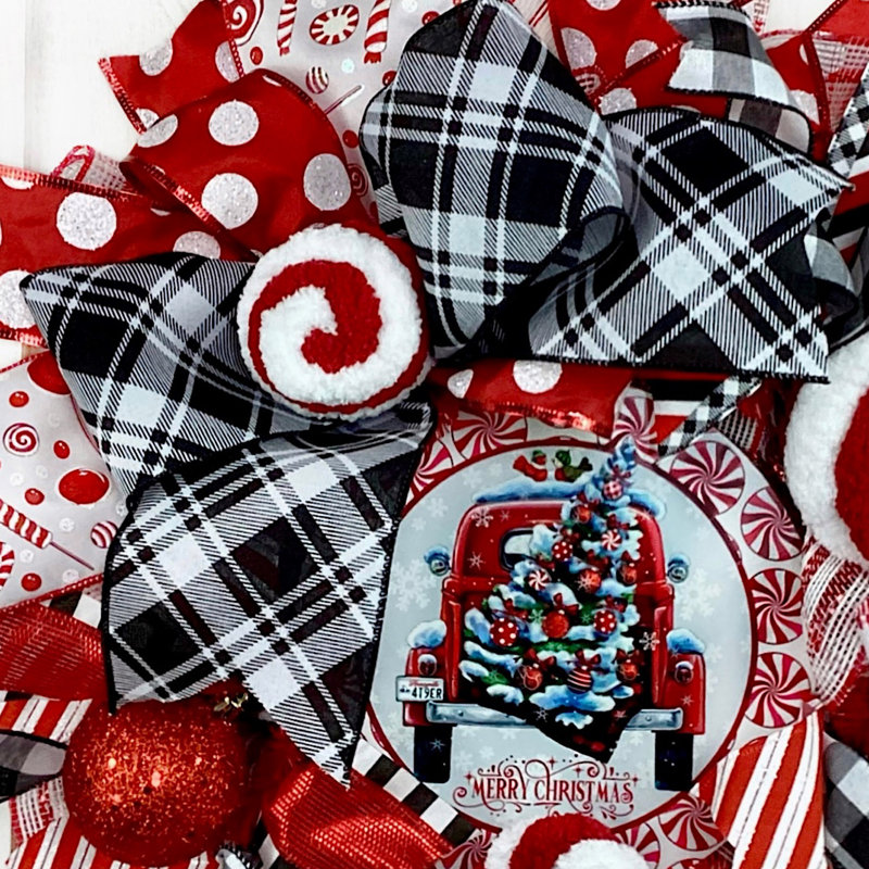 Couronne en maille 20 po Peppermint