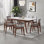 Simple rectangular solid wood legs rock table