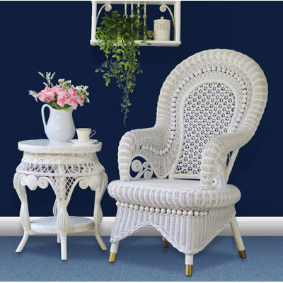 Spiers Rattan Arm Chair and Side Table