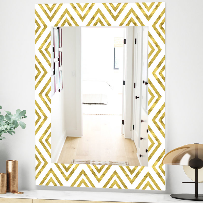 Miroir d’appoint en nid d’abeilles 1 mid-century, H 24 po x l 32 po