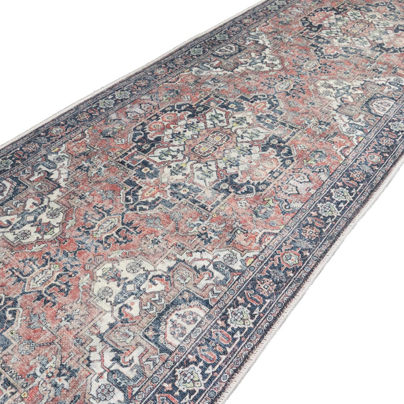 Tapis rouge antidérapant sur mesure, Tapis de couloir 2 pi 2 po x 25 pi