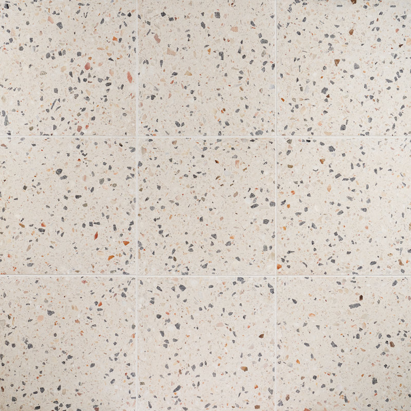 True Terrazzo 16x16 Polished Terrazzo Tile, Sonora Beige