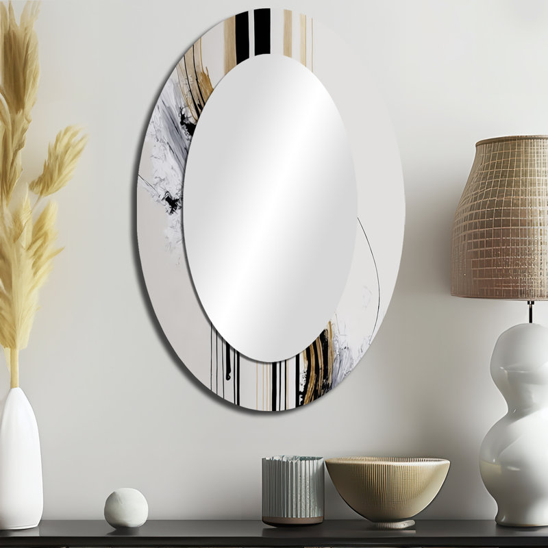 Miroir mural Golden Minimalist Abstract II, 36 po x 24 po