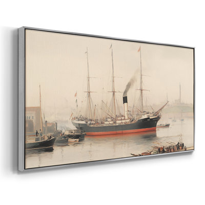 Série nautique - Lxxxix - Toile tendue avec châssis encadré - Prêt à être accroché