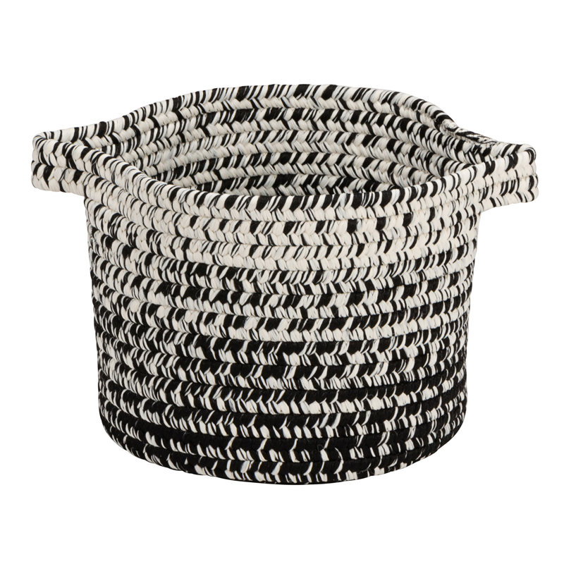 Panier en plastique Monet, H 12 po x l 12 po x P 10 po, Noir / blanc