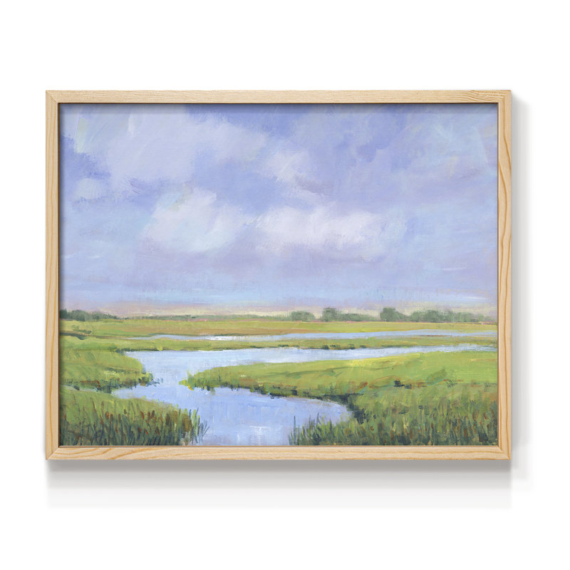 Summer Marsh II - Reproduction encadrée - Restickable, H 8 po x l 10 po, Naturel