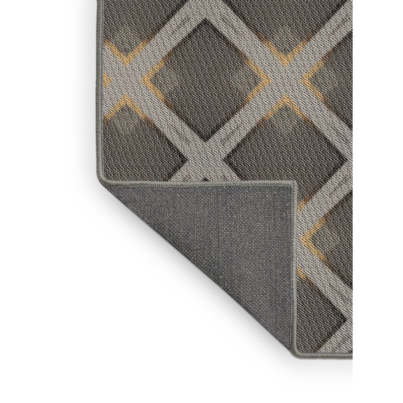 Tapis brun à motif géométrique Sandefur, Rectangle 5 pi x 8 pi