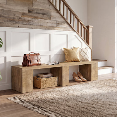 70.9" Extra Long Dining Bench, Brown