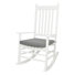 Chaise berçante d'extérieur en bois avec coussin Emjay