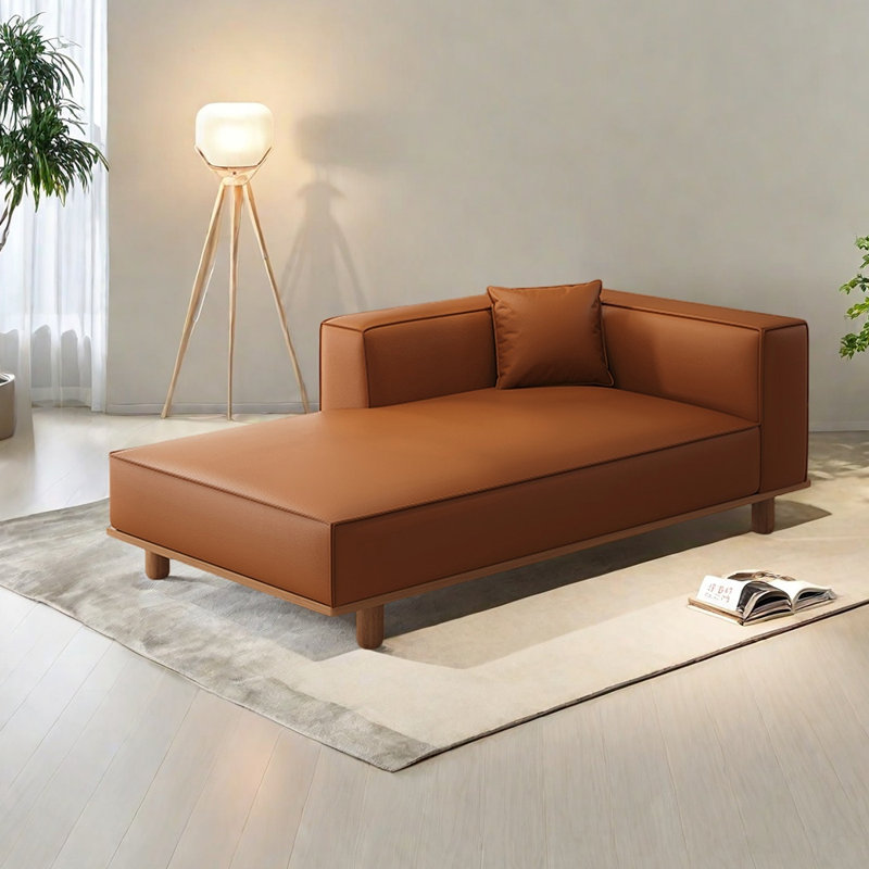 Fauteuil inclinable confortable et minimaliste ergonomique, Orange, Orienté à droite