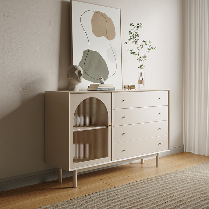 Buffets de style crème français avec rangement, H 35,43 po x l 47,24 po x P 15,75 po