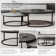 Carbon Steel Nesting Coffee Tables Set - Round Extendable Design with Durable Panel for Living Rooms