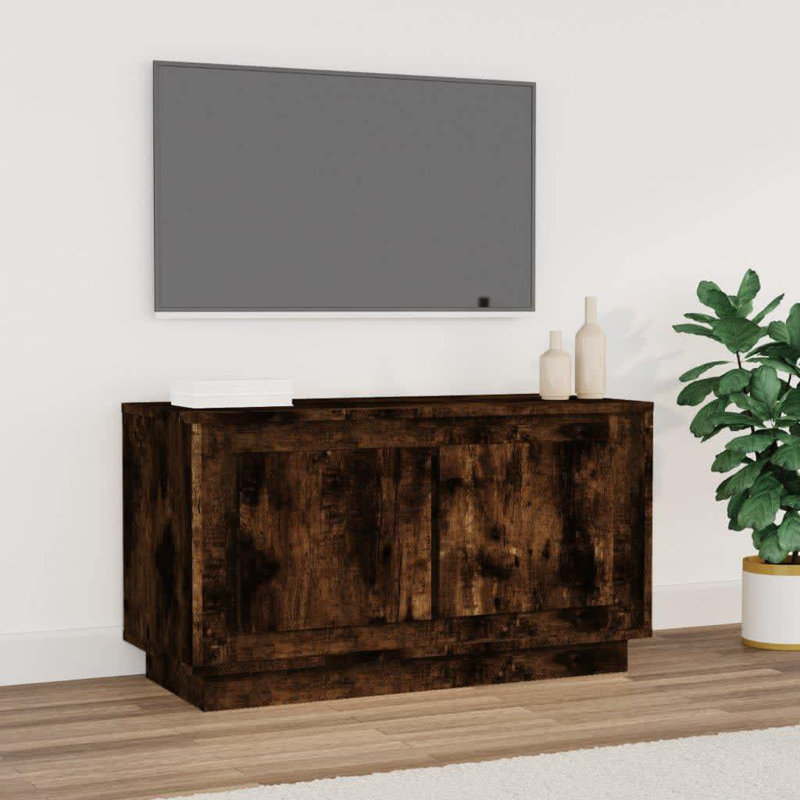 Hakon Unfinished TV Stand, Smoked Oak Brown