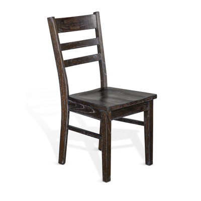 Chaise d'appoint à dossier échelle en brun