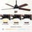 Low Profile 42 Inch Ceiling Fan 5 Blades Noiseless Reversible Dc Motor Remote Control With Led Light