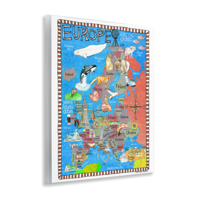 «Europe Animal Map Wall Art» par Marley Ungaro