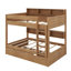 Space-Saving Bunk Bed Frame Featuring Integrated Pull-Out Trundle-871359243