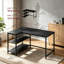 L-Shaped MDF Steel Computer Desk