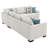 Ashlee Sleeper Sectional Sofa, Greige Chenille, 6 Pillows, 111 Inch