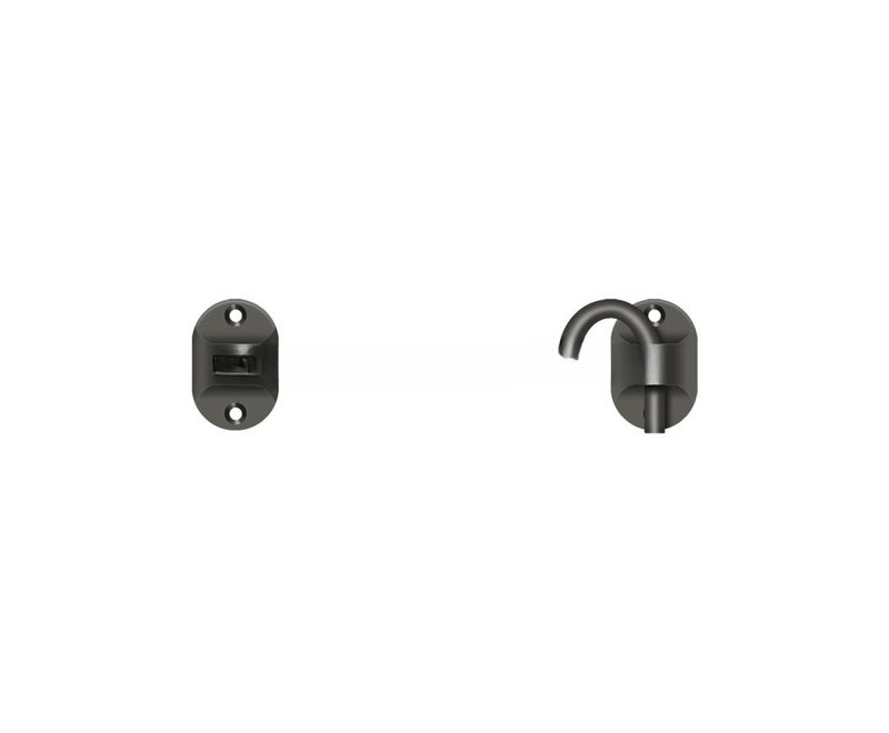 Deltana CHB4U26D Cabin Hooks, British Style, 4" in Brushed Chrome, Oil Rubbed Bronze