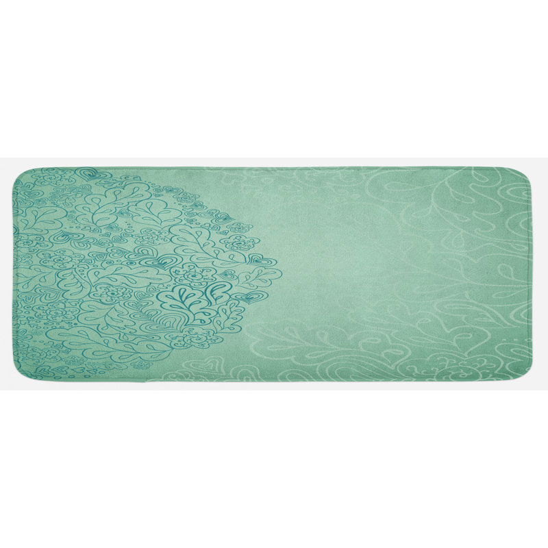 Traditional Solid Colour Polyester Kitchen Mat