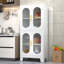 Armoires de rangement pour garde-manger Mordern avec portes en acrylique et tablettes réglables-1582570757