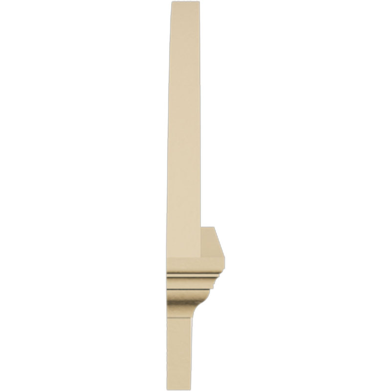 Segment Arch 4 Spoke Signature Urethane Combination Pediment, Primed Tan, 50" x 19.375" x 2.75", Combination