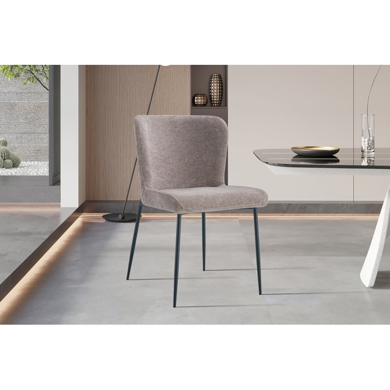 Skudeneshavn Tufted Polyester Side Chair, Taupe