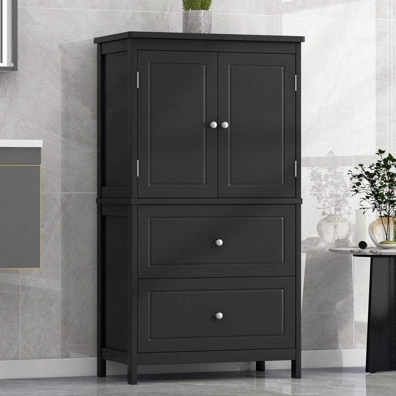 Bathroom Storage Cabinet, Black