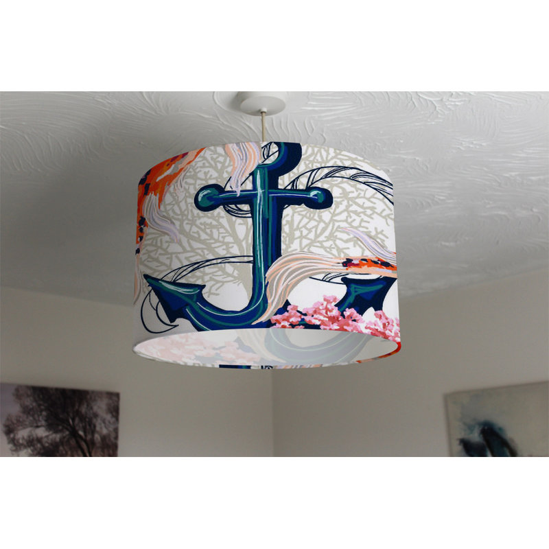Cotton Drum Lamp Shade ( Uno ), 25cm H x 40cm W x 40cm D