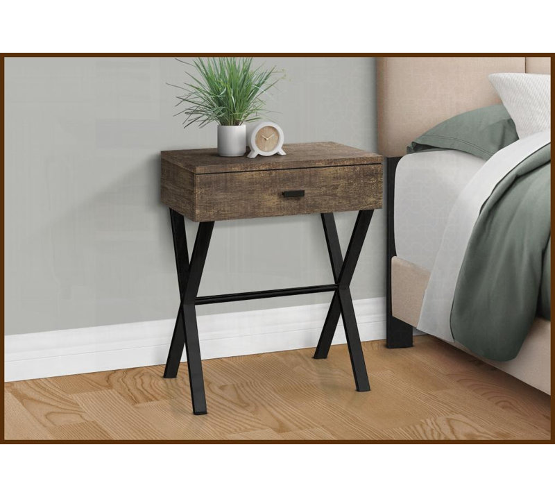 Table basse en bois récupéré avec base en métal noir - structure stable en X, multi-usage pour le salon, la chambre à coucher